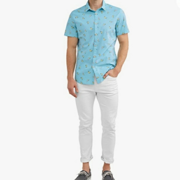 George Other - George Men's Banana Print Button up shirt